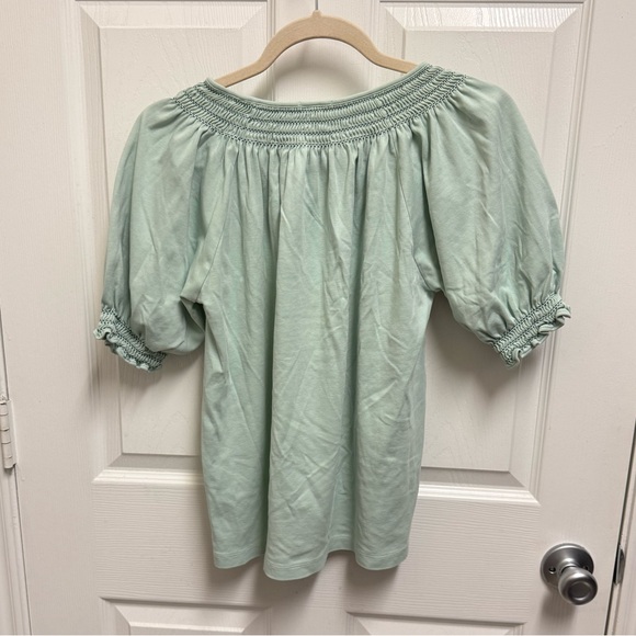 Lake Pajamas Smocked Neck Pajama Top - Picture 10 of 10